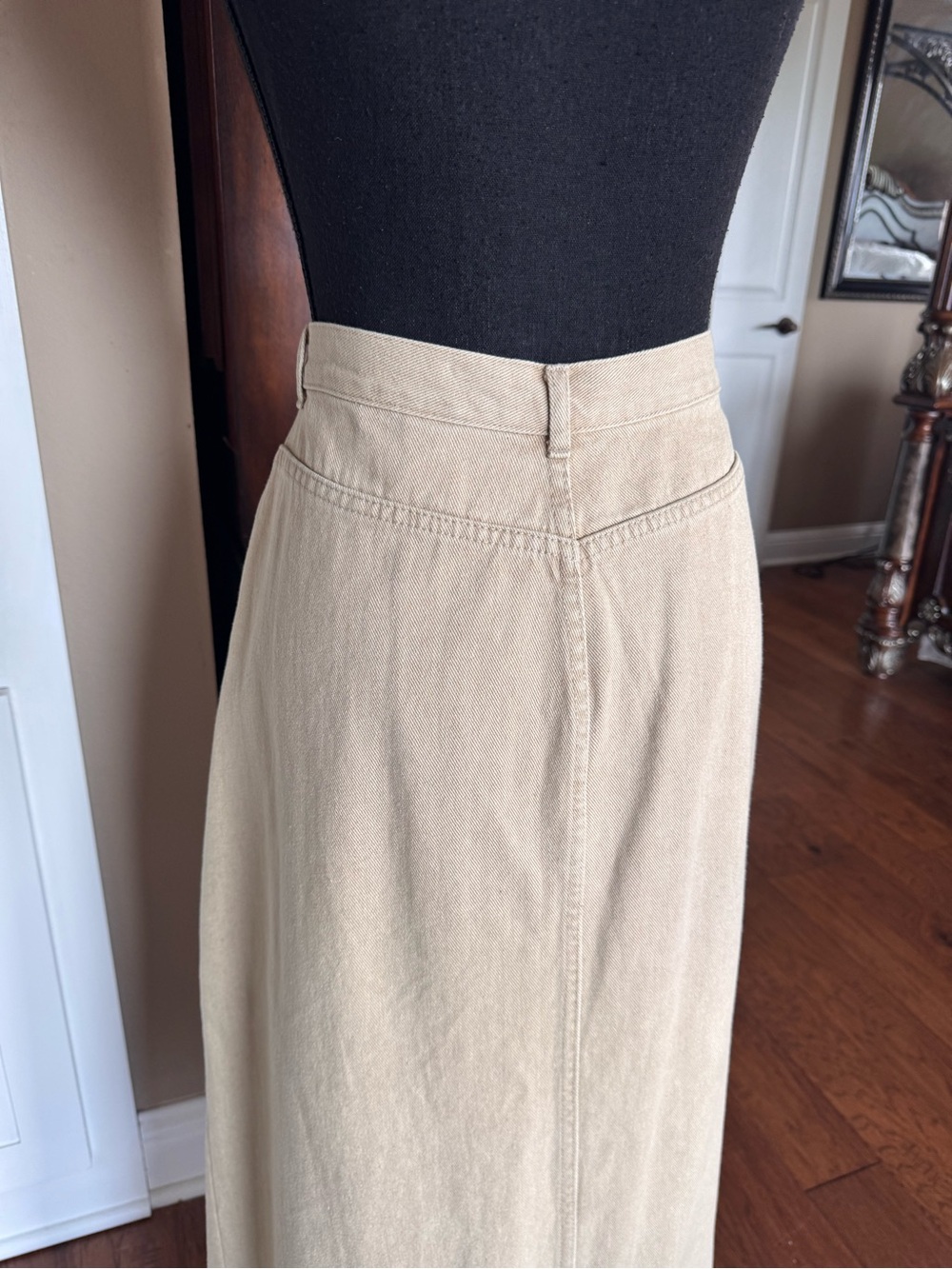 Eddie Bauer Tan Denim Long Skirt - Picture 3 of 12